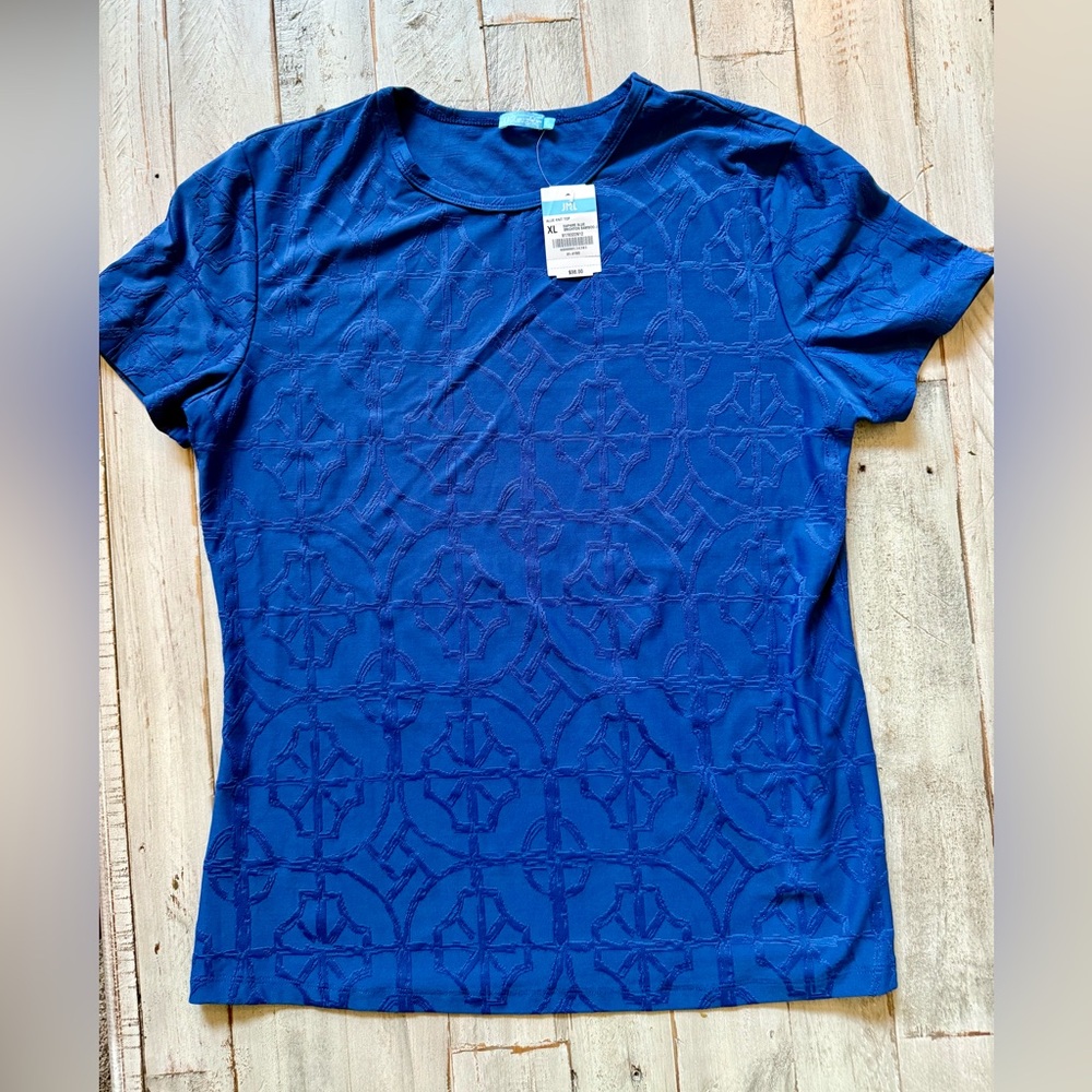 NWT J. McLaughlin Allie knot top shirt sapphire blue